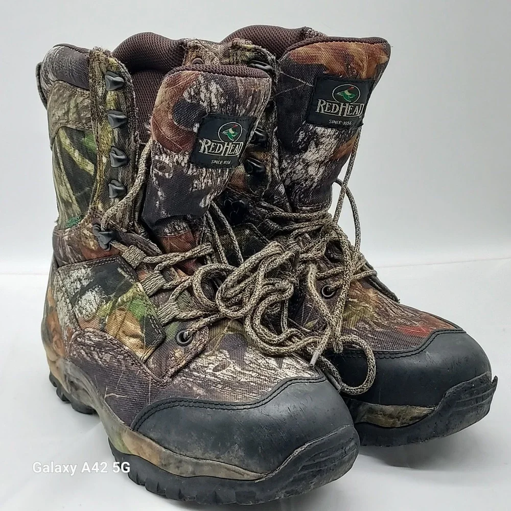 RedHead Mens Camo Hunting Boots‎ Thinsulate Ultra Insulated Size 8M 520-41405
